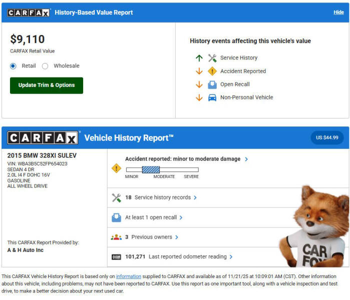 2015 BMW 3 Series 328i xDrive