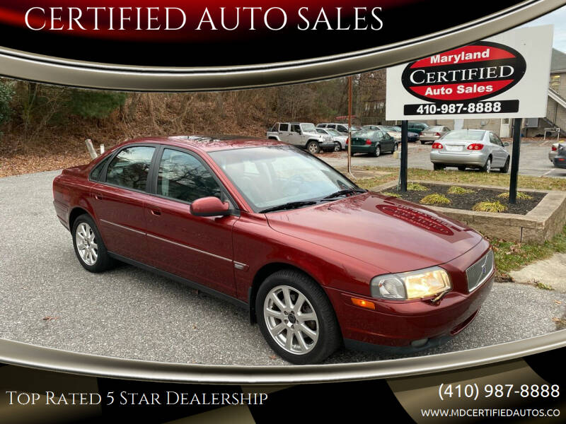 2002 Volvo S80 for sale at CERTIFIED AUTO SALES in Gambrills MD