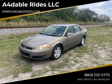 2007 Chevrolet Impala for sale at A4dable Rides LLC in Haines City FL