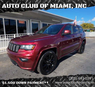 2017 Jeep Grand Cherokee for sale at AUTO CLUB OF MIAMI, INC in Miami FL