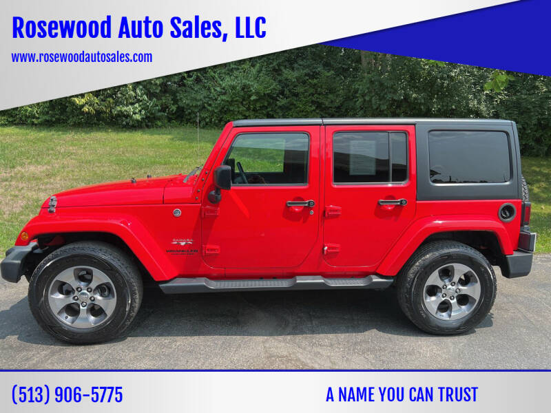 2016 Jeep Wrangler Unlimited for sale at Rosewood Auto Sales, LLC in Hamilton OH