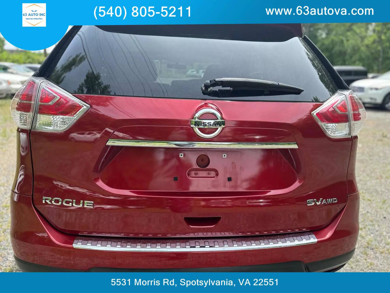 2015 Nissan Rogue for sale at 63 Auto Inc in Spotsylvania, VA