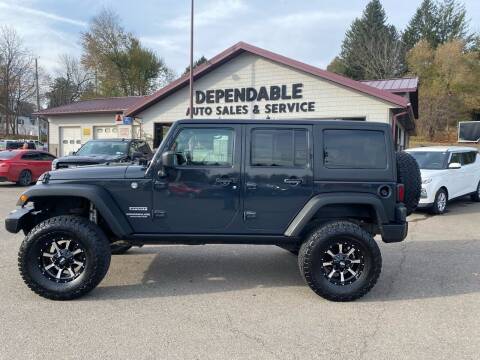 2017 Jeep Wrangler Unlimited for sale at Dependable Auto Sales and Service in Binghamton NY