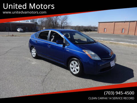 2008 Toyota Prius for sale at United Motors in Fredericksburg VA