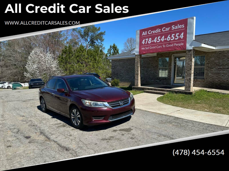 2014 Honda Accord for sale at All Credit Car Sales in Milledgeville GA