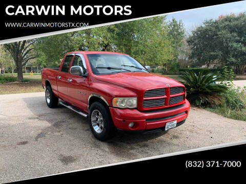 2004 Dodge Ram Pickup 1500 for sale at CARWIN MOTORS in Katy TX