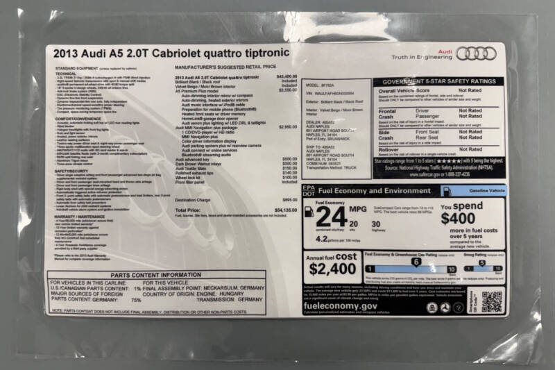 2013 Audi A5 2.0T quattro Premium Plus