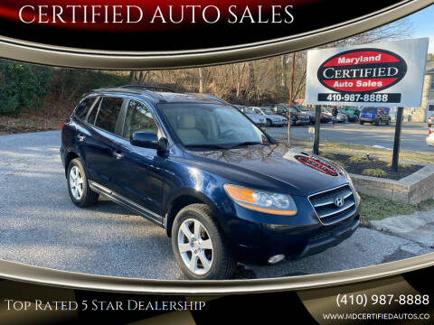 2009 Hyundai Santa Fe for sale at CERTIFIED AUTO SALES in Millersville MD