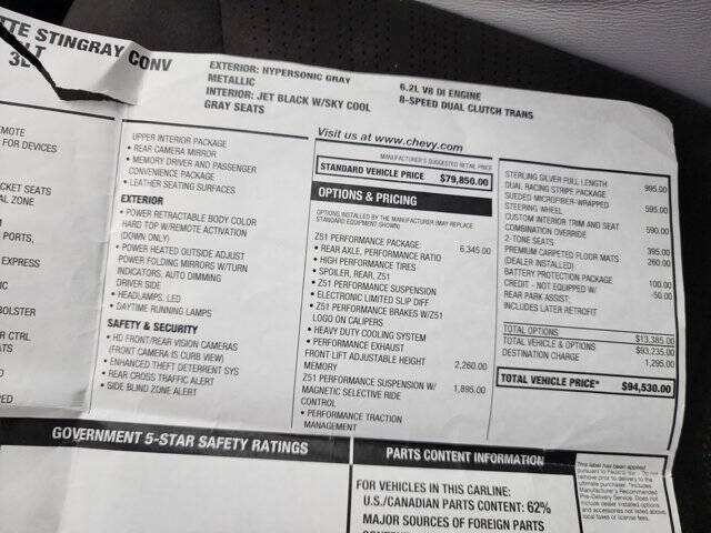 2022 Chevrolet Corvette Stingray