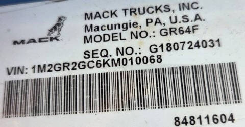2019 Mack Granite