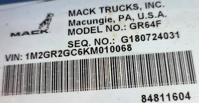 2019 Mack Granite