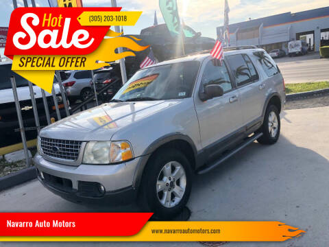 2003 Ford Explorer for sale at Navarro Auto Motors in Hialeah FL