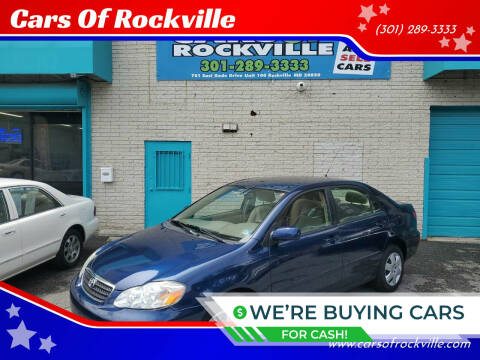 2005 Toyota Corolla for sale at Cars Of Rockville in Rockville MD