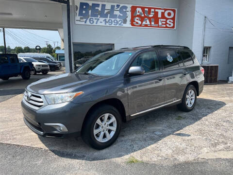 2013 Toyota Highlander for sale at Bells Auto Sales, Inc in Winston Salem NC