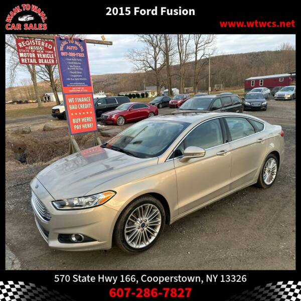 2015 Ford Fusion for sale at Wahl to Wahl Car Sales in Cooperstown NY
