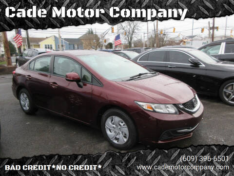 2013 Honda Civic for sale at Cade Motor Company in Lawrenceville NJ