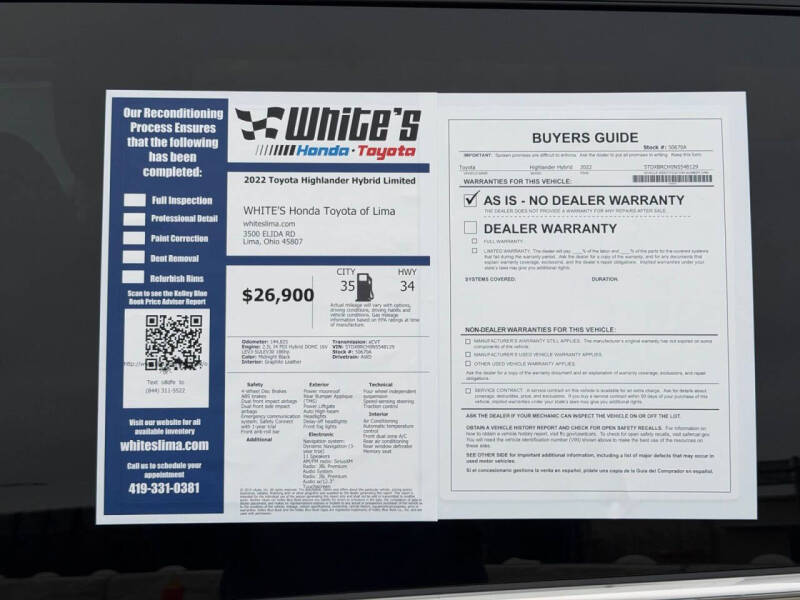 2022 Toyota Highlander Hybrid Limited