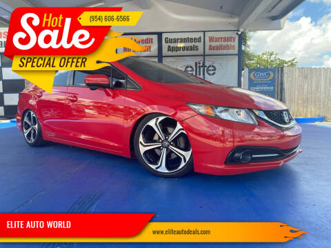 2015 Honda Civic for sale at ELITE AUTO WORLD in Fort Lauderdale FL