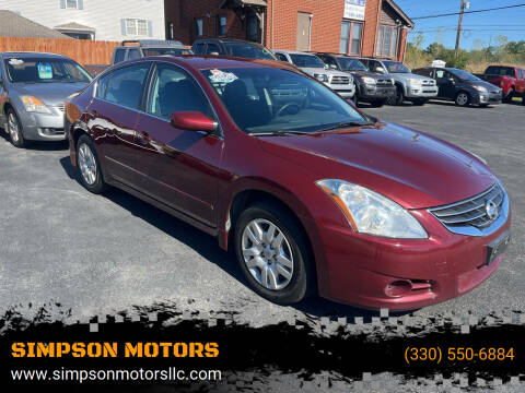 2012 Nissan Altima for sale at SIMPSON MOTORS in Youngstown OH