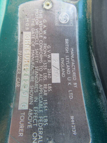 1975 MG MGB
