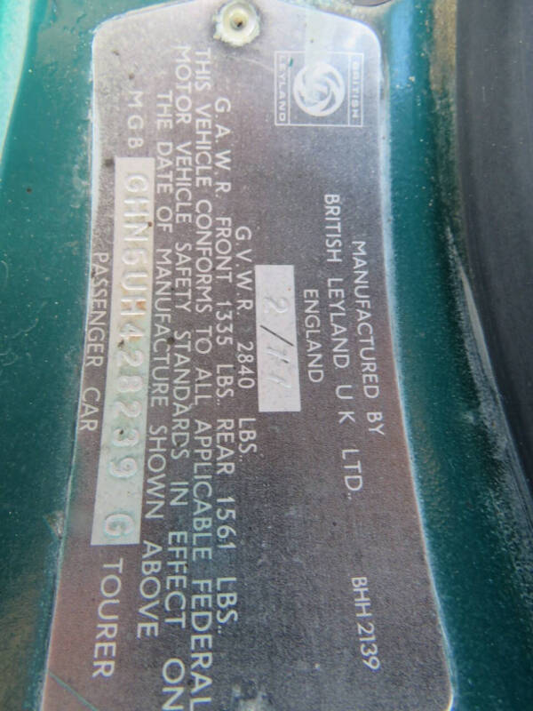 1975 MG MGB