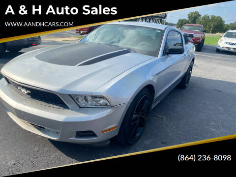 2012 Ford Mustang for sale at A & H Auto Sales in Greenville SC
