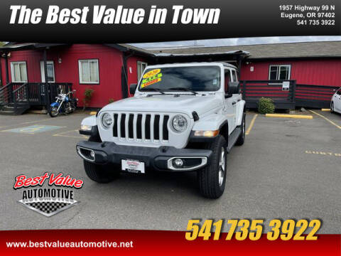 2020 Jeep Wrangler Unlimited for sale at Best Value Automotive in Eugene OR