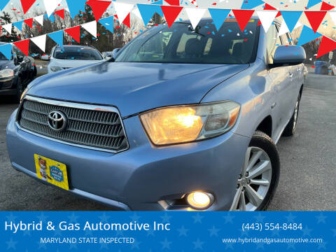 2008 Toyota Highlander Hybrid for sale at Hybrid & Gas Automotive Inc in Aberdeen MD