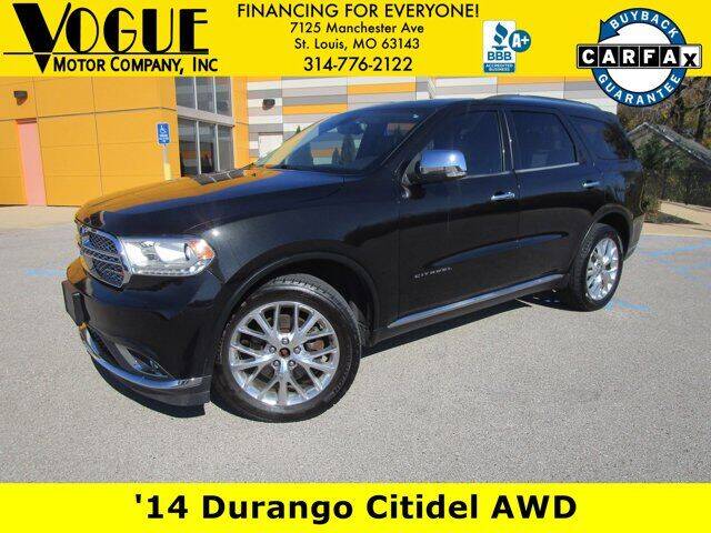 2014 Dodge Durango for sale at Vogue Motor Company Inc in Saint Louis MO