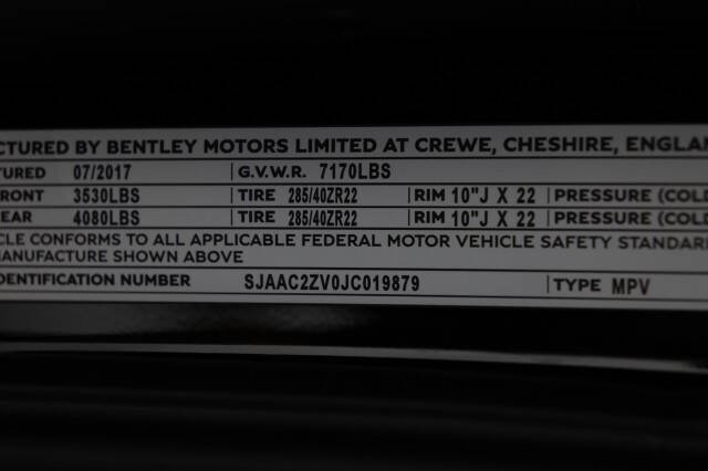 2018 Bentley Bentayga Black Edition