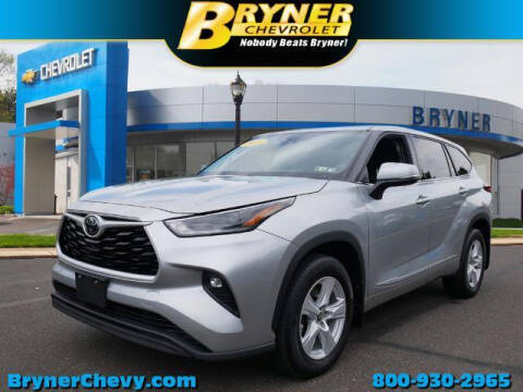 2021 Toyota Highlander for sale at BRYNER CHEVROLET in Jenkintown PA