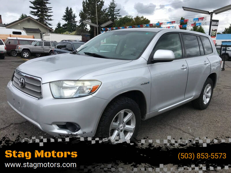 2008 Toyota Highlander Hybrid for sale at Stag Motors in Portland OR