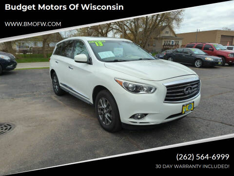 2013 Infiniti JX35 for sale at Budget Motors of Wisconsin in Racine WI
