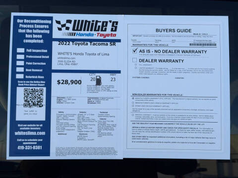 2022 Toyota Tacoma SR