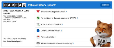 2020 Tesla Model X Long Range Plus