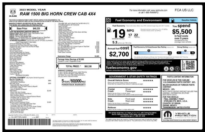 2023 RAM 1500