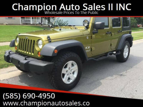 2007 Jeep Wrangler Unlimited for sale at Champion Auto Sales II INC in Rochester NY