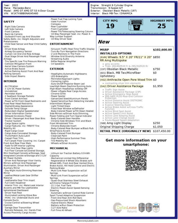 2022 Mercedes-Benz AMG GT 53