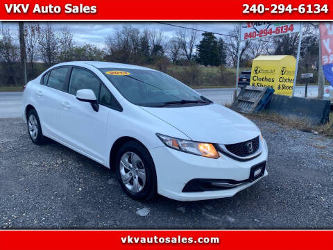 2013 Honda Civic for sale at VKV Auto Sales in Laurel MD