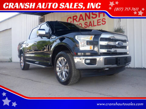 2017 Ford F-150 for sale at CRANSH AUTO SALES, INC in Arlington TX