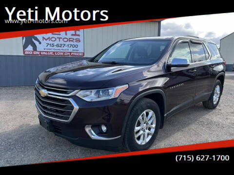 2018 Chevrolet Traverse for sale at Yeti Motors in Deerbrook WI