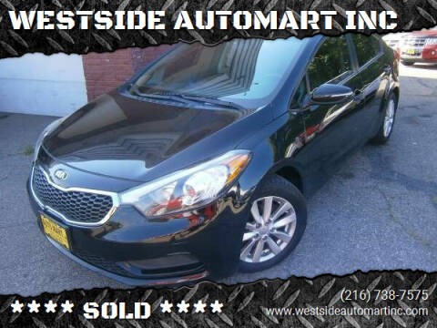 2014 Kia Forte for sale at WESTSIDE AUTOMART INC in Cleveland OH