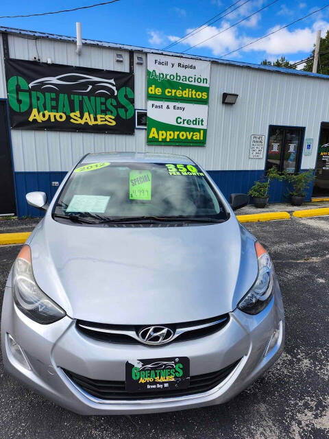 2012 Hyundai ELANTRA for sale at GREATNESS AUTO SALES in Green Bay, WI