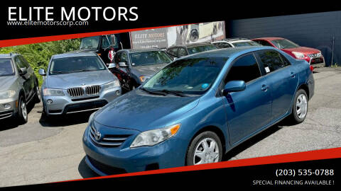 2013 Toyota Corolla for sale at ELITE MOTORS in West Haven CT