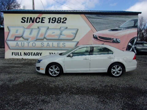 2012 Ford Fusion for sale at Pyles Auto Sales in Kittanning PA