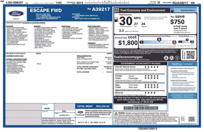 2024 Ford Escape ST-Line