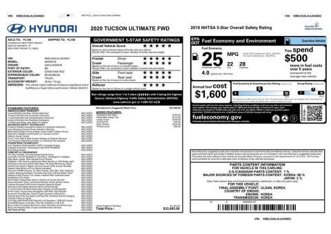 2020 Hyundai Tucson Ultimate