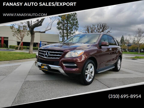 2013 Mercedes-Benz M-Class for sale at FANASY AUTO SALES/EXPORT in Yorba Linda CA