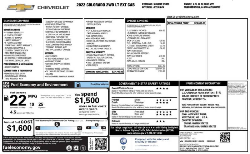 2022 Chevrolet Colorado LT