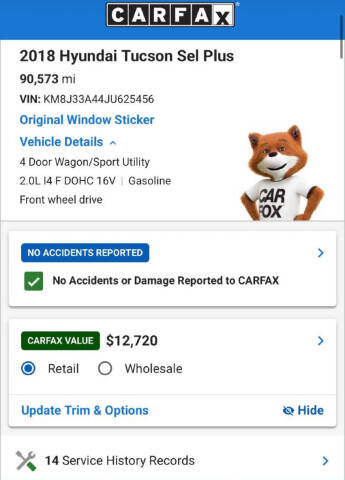 2018 Hyundai Tucson SEL Plus